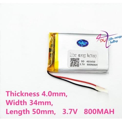 Best battery brand 3.7V lithium polymer battery 403450 043450 800MAH MP3 MP4 MP5 navigator GPS DVD DVR digital products