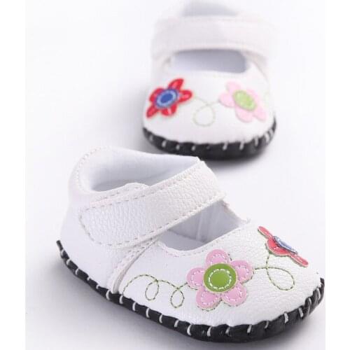 Fashion female baby spring and autumn princess embroidery first Walkers Baby Shoes flowers PU children toddler shoes