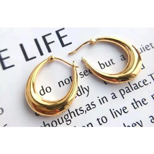 New fashion real gold Au750/18k ins western U-style earring jewelry for women&lady&party&wedding