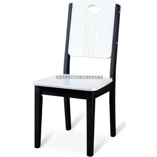 Dining Chair Solid Wood Frame Modern Simple Home Office Hotel Dining Room Study Writing Log Back Chair