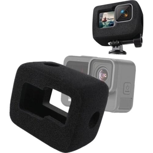 Black Windshield Noise Reduction Sponge Foam case noise reduction mute protective cover For Gopro Hero 9 Camera Accessorie