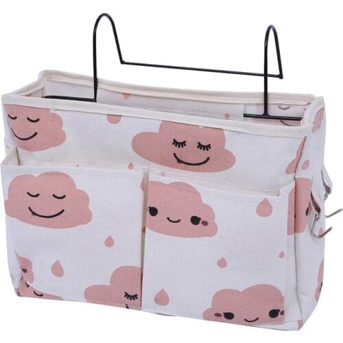 Bedside Storage Caddy Convenience Hanging Organizer Bag Multiple Pockets Bag for Dormitory Room 10x30x20cm LBShipping