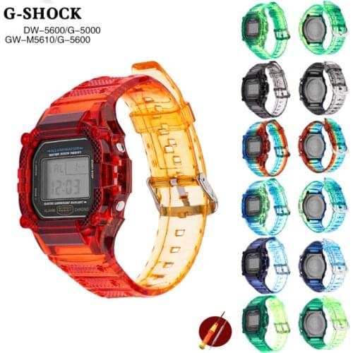 Resin Sport Watch Band Case Bezel Strap for Casio g-shock DW-5600 DW5610 GW-M5610 GWB5600HR DW5000 Frame Accessories with Tools