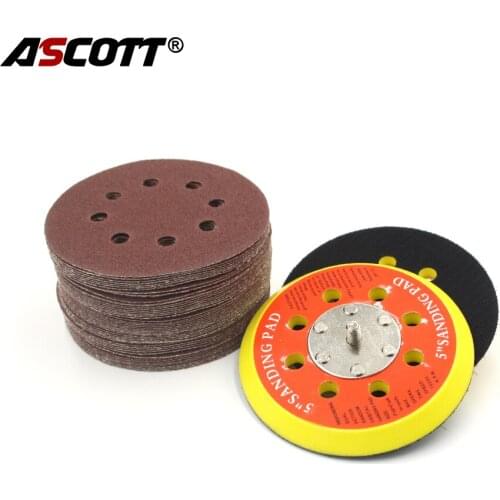 8-hole sanding disc backing pad sandpaper holder sanding polishing disc hook-loop back plate Pneumatic Sanding polisher pad