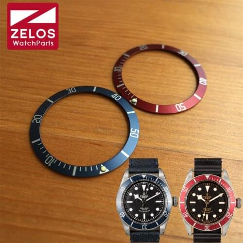 Luminous Aluminum watch bezel insert loop for Tudor Heritage Black Bay Bronze automatic watch parts