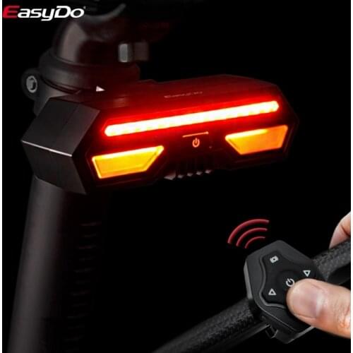 EasyDo Bike Intelligent Remote Control Rear Bicycle Light LED Seat Post Tail Light Wireless Safety Warning Waterproof ED3115