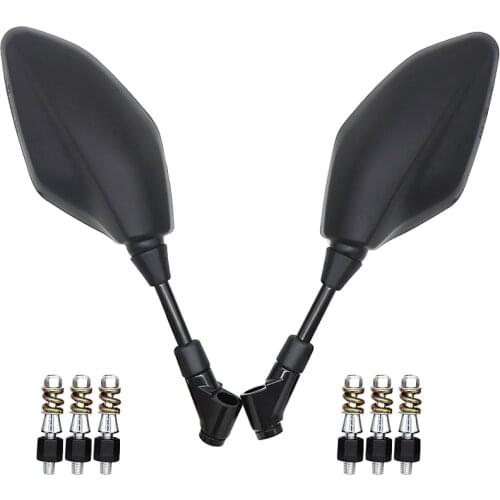 8 10mm Universal Motorcycle Rearview Rear View mirrors Black Side Mirror For Hornet cb600f nc750x fz25 Triumph Speed Triple 1050