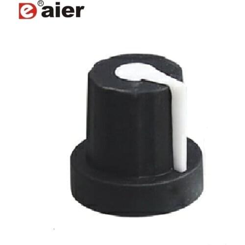 100PCS KN-1614 potentiometer 6mm black rubber knob