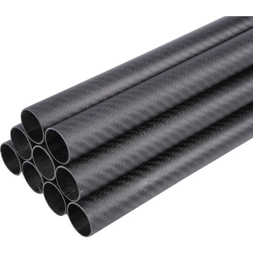2PCS Length 500mm3k Carbon Fiber Tube Pipe 10mm 12mm 13mm 14mm 15mm For Drone DIY Kit Quadcopter Frame Arm Landing Gear