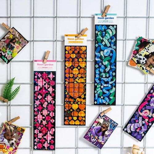 20packs/1lot Kawaii Stationery Stickers Neon Garden Series Diary Planner Decorative Mobile Stickers Scrapbooking DIY Sticker