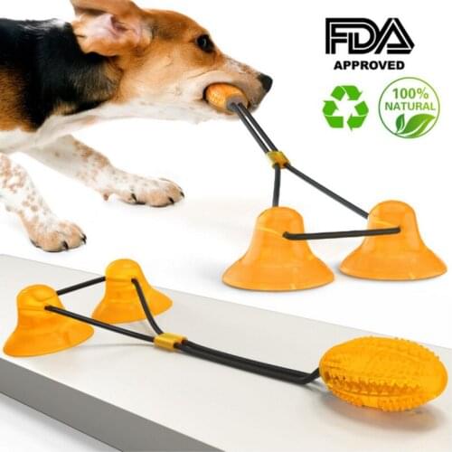 2020 Double Suction Sucker Rope Horse Dog, Large Dog Toy Molar Bite-resistant Ball Interactive Training Toys Bite Toys 320g