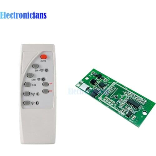 3.7V 7.4V Microwave Radar Human Body Induction Solar Controller Light Circuit Board Adjustable Sensor Module with Remote Control