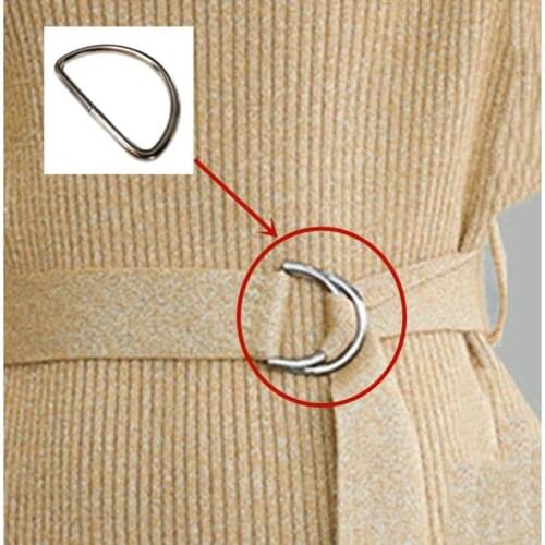 4Pcs Metal D Ring Buckles Clothes Purse Strap Belt Dog Collar Chain Shoes Luggage Bags Buckles DIY Garment Sewing Accessorys