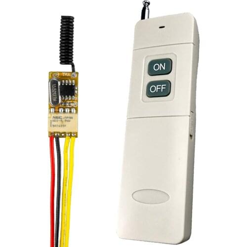 433 MHz RF Wireless Remote Control Switch Mini Small Relay Circuit Module 3.7v 5v 6v 9v 12v Battery Power Momentary Controller