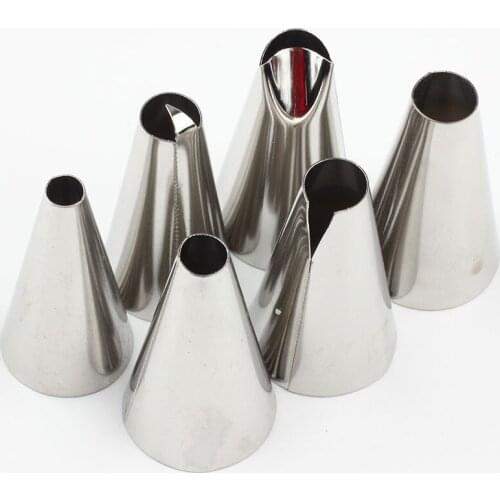 6PCS/Set Russian Icing Piping Nozzles Stainless Steel Cake Decorating Tools Piping Tips Cake Pastry Nozzles Confectionery Tools