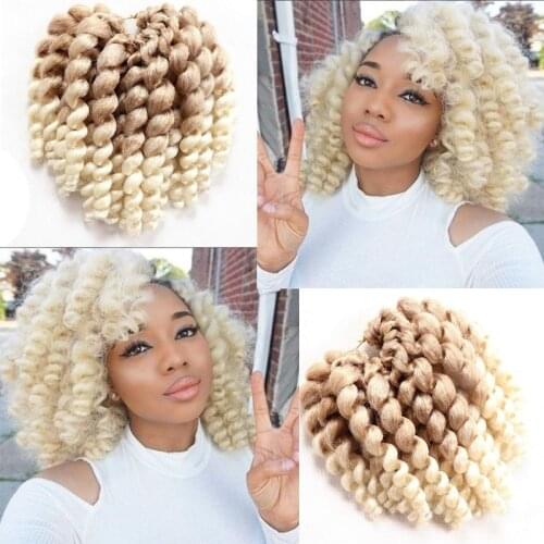 8Inch Jumpy Wand Curls Crochet Hair Jamaican Bounce Crochet Hair Curly Crochet Braids Curly Crochet Hair Crochet Braiding Hair