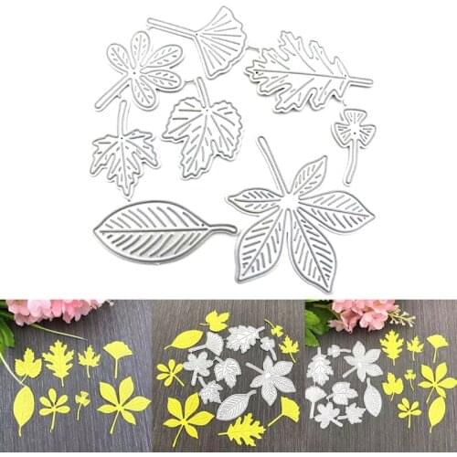 8 Pcs Leaves Carbon Steel Cutting Dies DIY Scrapbooking Photo Album Embossing