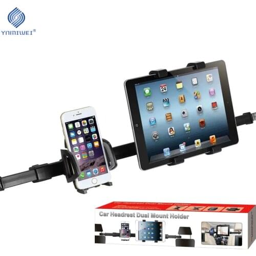 Universal Tablet Car Holder Phone Mount Car Back Seat Headrest Dual Mount Stand Car Accessories For iPad Xiaomi Samsung Lenovo