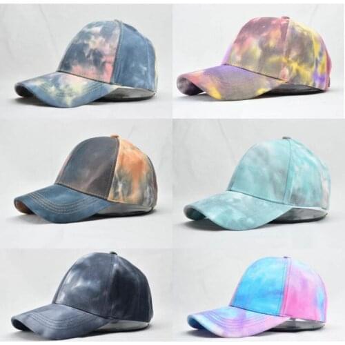 Neutral Tie-dyed Baseball Caps Unisex Breathable Sports Peaked Cap Women Man Outdoor Baseball Cap Baseball Hats 2021