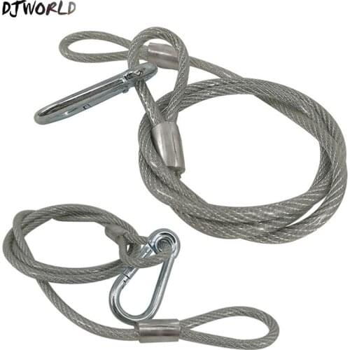 Djworld 2pcs Steel Wire Security Cable Stage Light Safety Ropes Stage Lighting Equipment 90mm long Led Moving Head par light