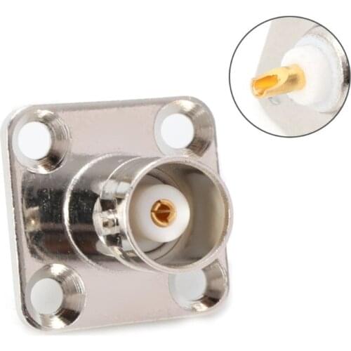 BNC Female Jack With 4 Holes Flange Panel Chassis Mount Coaxial Solder Connector 85DA