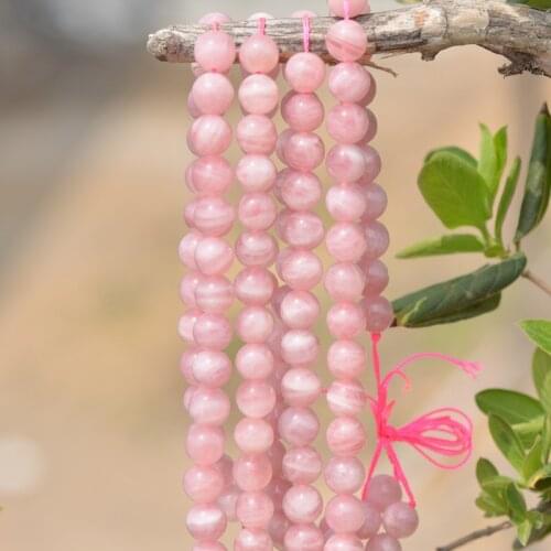 Joanlyn Grade AA Natural Madagascar Rose Quartz Beads 6mm-16mm Smooth Polished Round NOT Dyed 15 Inch Strand RZ15