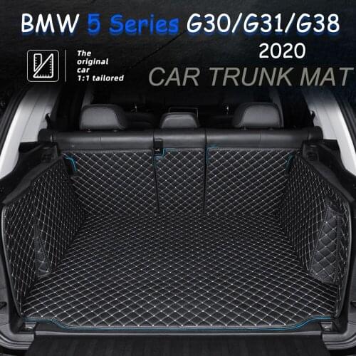 The Trunk Cargo Leather Liner Car Trunk Mat Cargo Compartment Floor Carpet Mud Kick For BMW 5 Series 2018-2021 G30 G31 G38