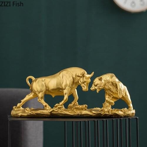 Tiger Leopard Statue Desktop Decoration Animal Model Large Statuette Resin Figurines Ornament Crafts Sculpture Modern Home Decor