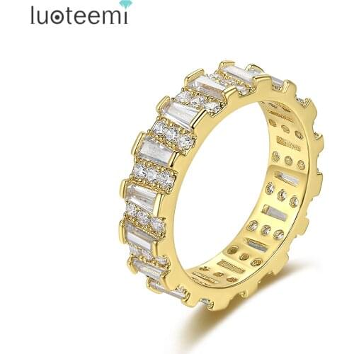 LUOTEEMI Rings With Cubic Zirkonia For Women