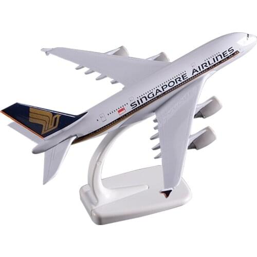 20CM Singapore Airways A380 Airlines Airplane Model with Base Alloy Aircraft Plane For Collectible Toy Souvenir Show Gift Toys