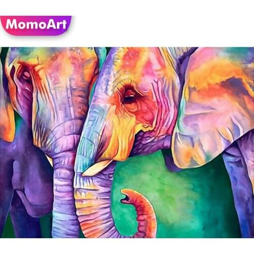 MomoArt Diamond Painting Elephant New Arrival Diamond Mosaic Animal Picture Rhinestones Kits Embroidery Cross Stitch Handicraft