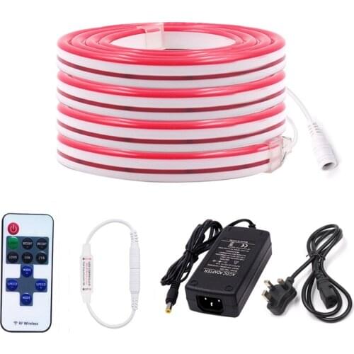 11Keys RF Dimmable LED Neon Strip Light DC12V SMD2835 120leds/m Waterproof Flexible Ribbon Tape Rope Lamps