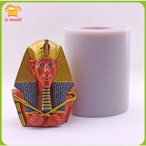New Egyptian Silicone Mold, Candle Soap Resin Plaster DIY Statue Mould - King Enaktang