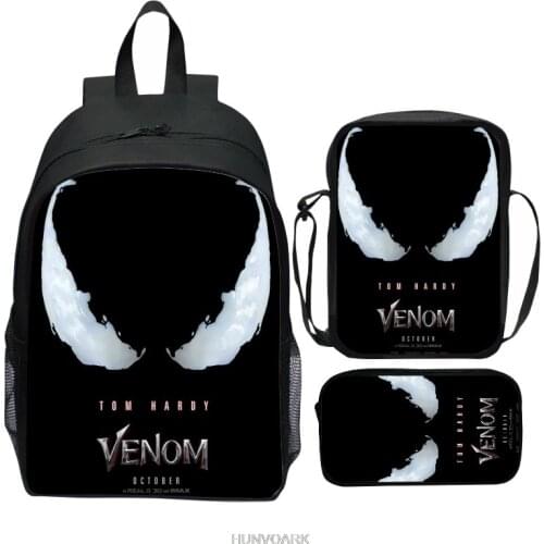 Print Children School Bags For Boys Venom Teenagers School Backpacks Kids Schoolbags Backpack 3Pcs/set Mochilas
