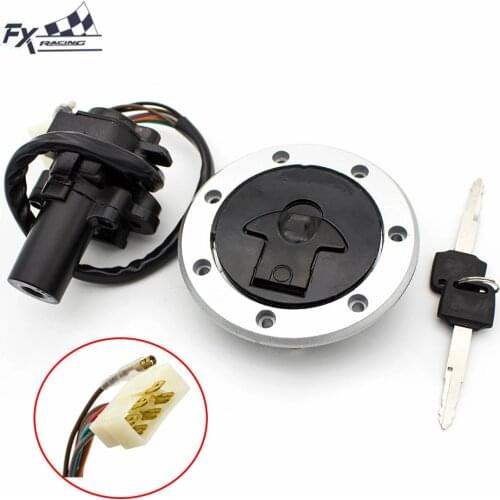 Motorcycle Ignition Switch Fuel Gas Cap Tank Cover Seat Lock Key Set For Kawasaki ZX6R ZX9R ZX7R ZZR ZXR 400 600 750 ZZR400 ZZR