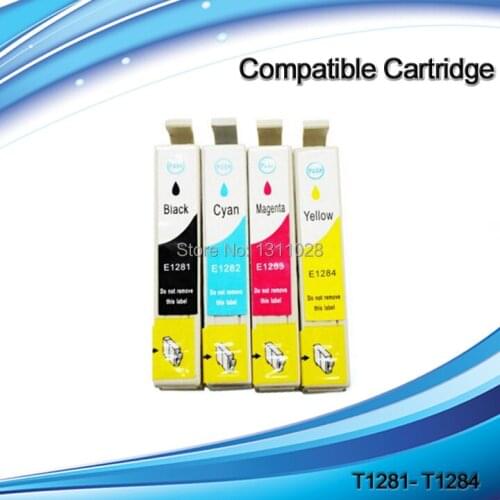 INK WAY T128 SX125 SX130 S22 SX420W full set premium compatible inkjet printer cartridge for t1281 t1282 t1283 t1284 on sale