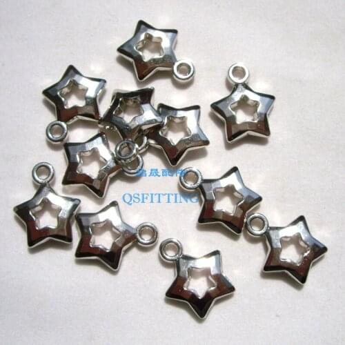 Supply DIY fashion jewelry Accessory,20MM CCB Beads,Acrylic Charms,Silver Plated Pentagram