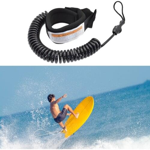 10ft 6mm Straight Surfboard Leash Super Strong Webbing Paddle Board Leash Surf Leg Rope Safety Tether Sailing Cord