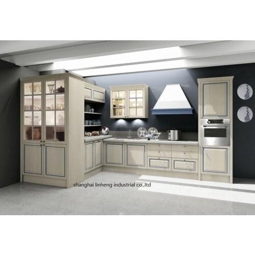 PVC/vinyl kitchen cabinet(LH-PV006)