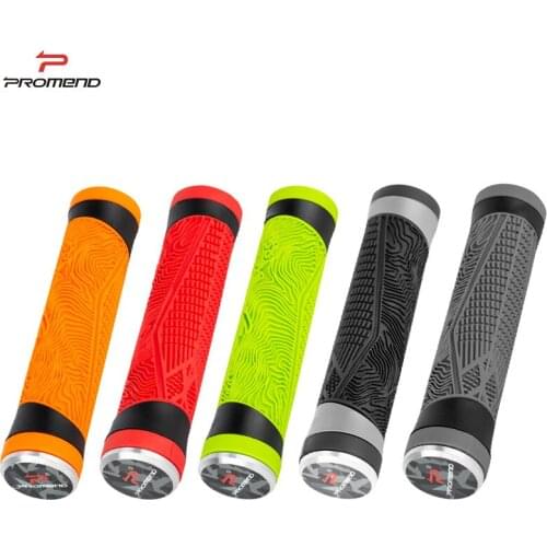 PromendBicycle Grips MTB Handlebar Cover Silicone Anti-skid Shock Absorption and Breathable Grips Bicycle Accessories Bike Parts