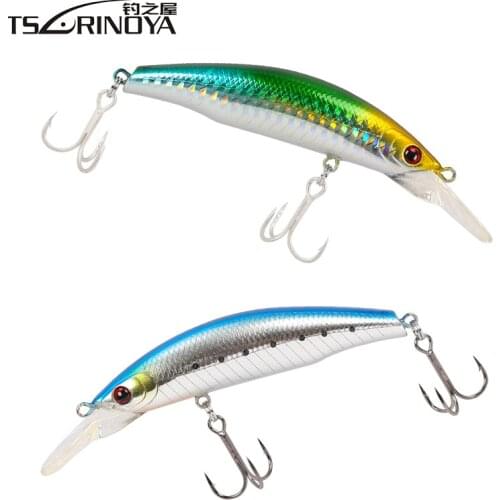 TSURINOYA Sinking Minnow Baits 105mm 15g(0.53oz) Diving Depth 2.5m Jerkbait Artificial Plastic Fishing Lure Leurre Souple Peche