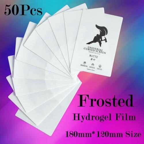 50Pcs Universal Screen Protective Film 8-inch Frosted Hydrogel Film for All Mobile Phone Intelligent Cutting Machine Special Use