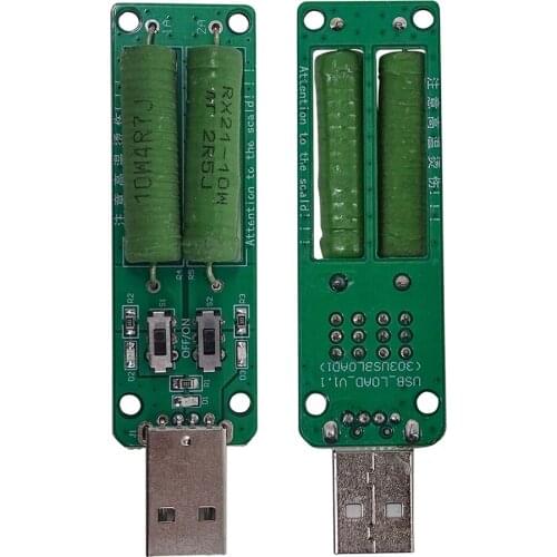 USB Electronic Load Aging Resistance Charger 3A / 2A / 1A Discharge Charging Bank Mobile Power Test