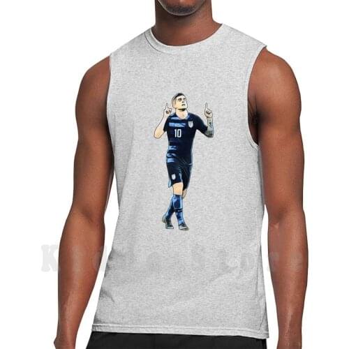 Usmnt-Christian Pulisic Tank Tops Vest 100% Cotton Usmnt Soccer Futol Sports Wonder Boy Usa Mls