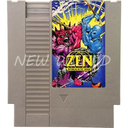 Zen Intergalactic Ninja Video Game Cartridge Card For 72 Pin 8 Bit Game Player