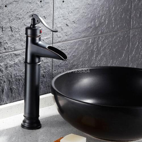 Water wells antique retro basin Mixer Taps Deck Mounted Single Holder Black Faucet B3236