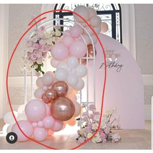 Balloon arch metal flowers frame wedding decor