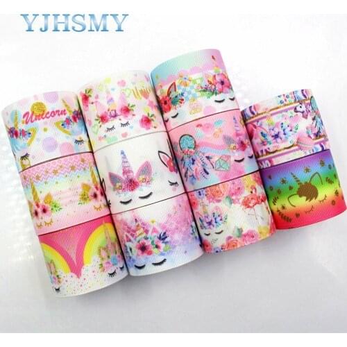 YJHSMY C-18119-212,38 mm 5 Yards Cartoon Printed grosgrain ribbons,DIY handmade Hair accessories wedding gift wrap Material