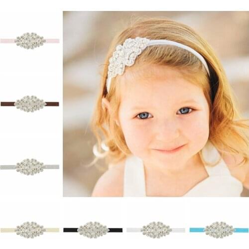 Yundfly Girls Rhinestone Headband Little Princess Elastic Bow Hairband Photo Prop Baby Birthday Gift Wedding Party Headbands