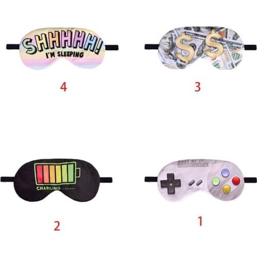 Unisex Funny 3D Sleep Eye Mask Dollar Letters Gamepad Print Eyeshade Blindfold